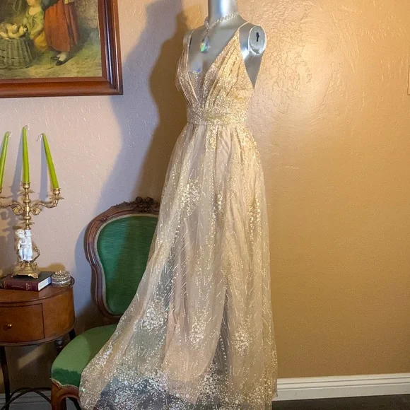 green emerald velvet dress Sparkly Mismatched Gold Side-split Mermaid Long Bridesmaid Dress, WG86   SposaBridal